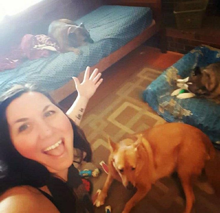 Furbabies and me dancing